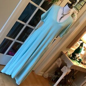 Free People Light Aqua Maxi Dress